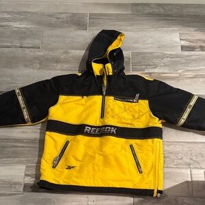 Vintage 90s Reebok Yellow and Black Ski Jacket